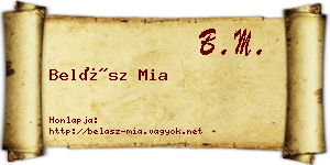 Belász Mia névjegykártya